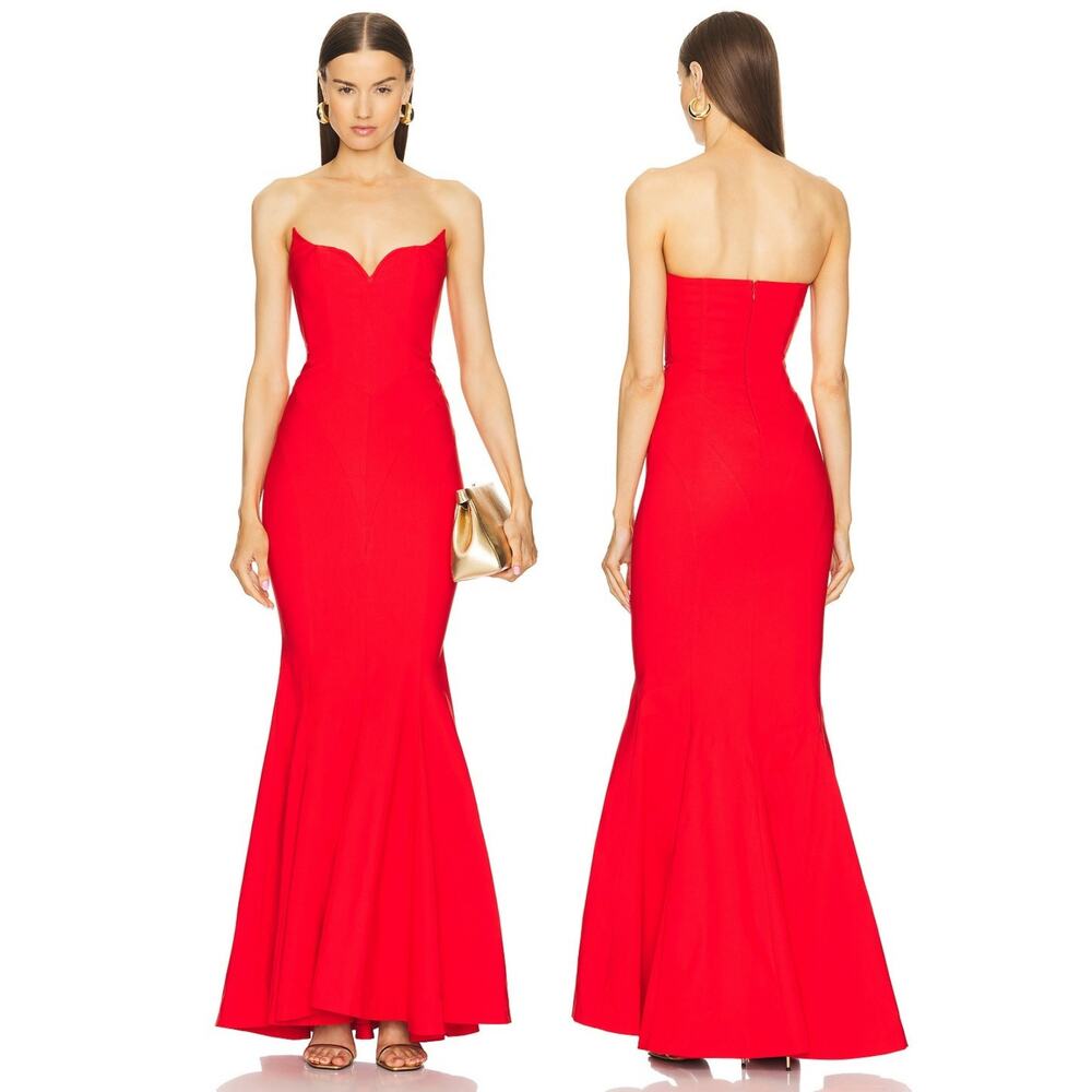Michael Costello Billie Gown Maxi Strapless Formal Prom Hoco Party Cocktail XXS